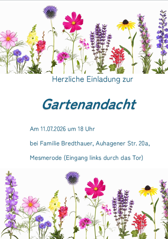 Gartenandacht